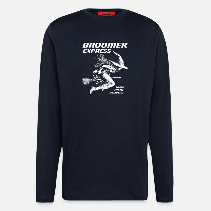 Witch Express White Design - Longsleeve - made by SPREAD  - DARK NAVY