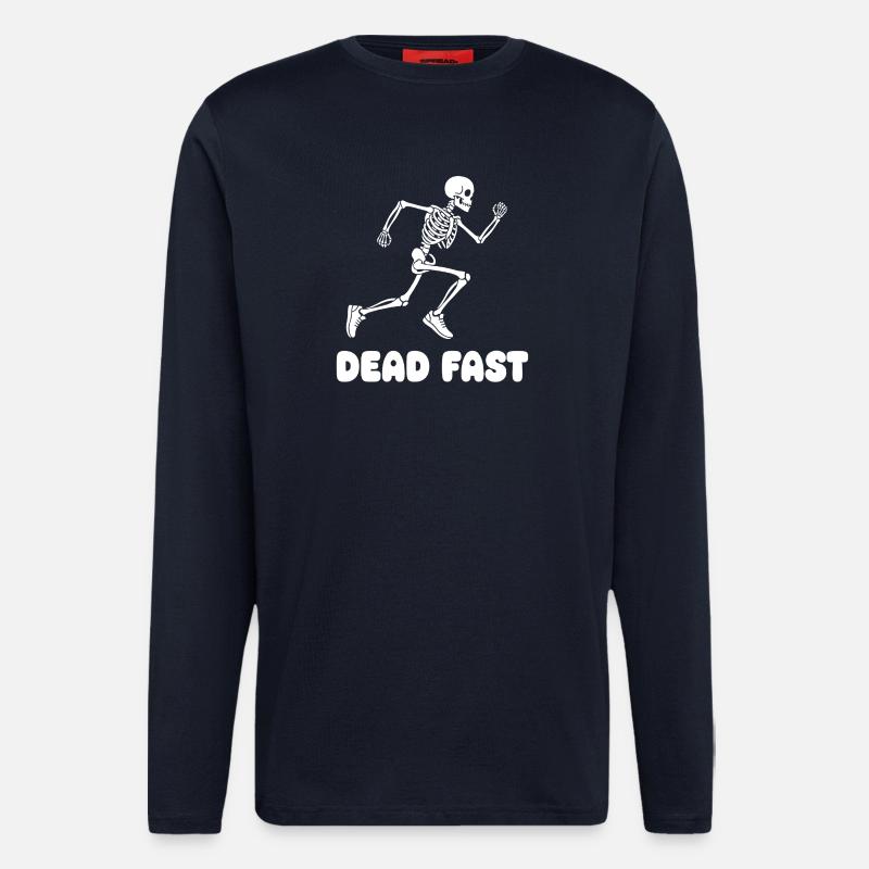 Skeleton Sprint Dead Fast - Longsleeve - made by SPREAD - DARK NAVY