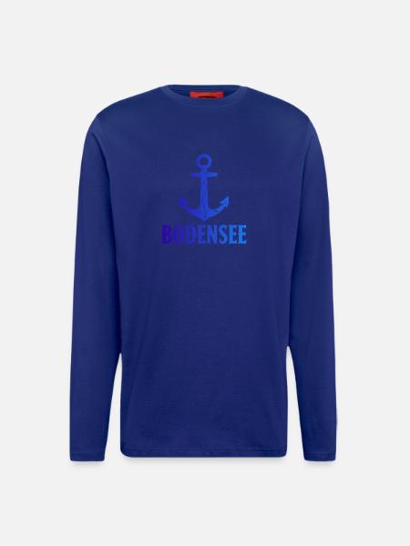 Anker Bodensee Urlaub Schiff - Langarmshirt - made by SPREAD  - DARK NAVY