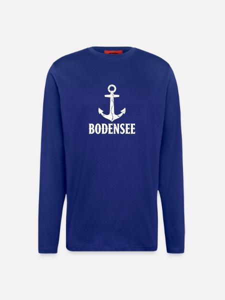 Anker Bodensee Urlaub Schiff - Langarmshirt - made by SPREAD  - DARK NAVY