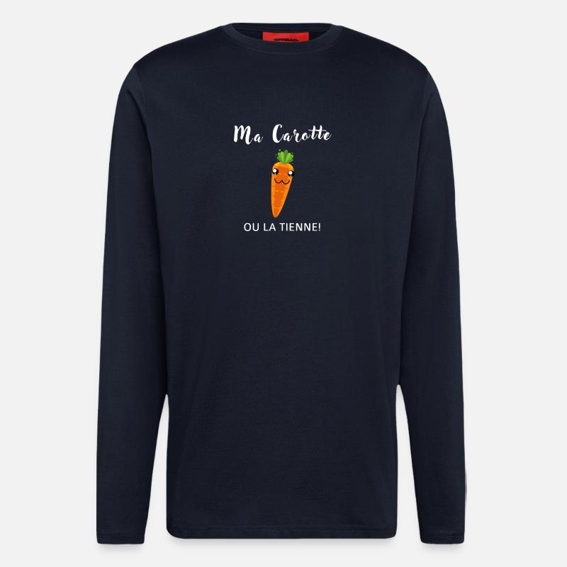 Meine lächelnde Karotte oder deine - Langarmshirt - made by SPREAD - DARK NAVY