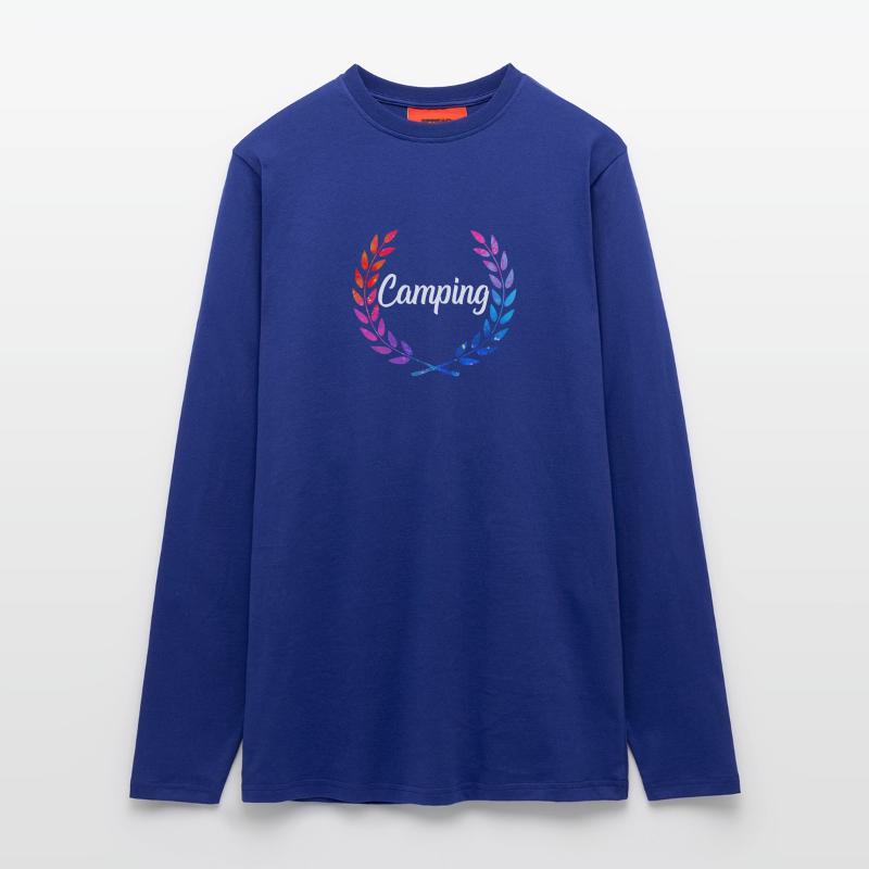 Camping Farblaurel Script Langarmshirt - made by SPREAD 