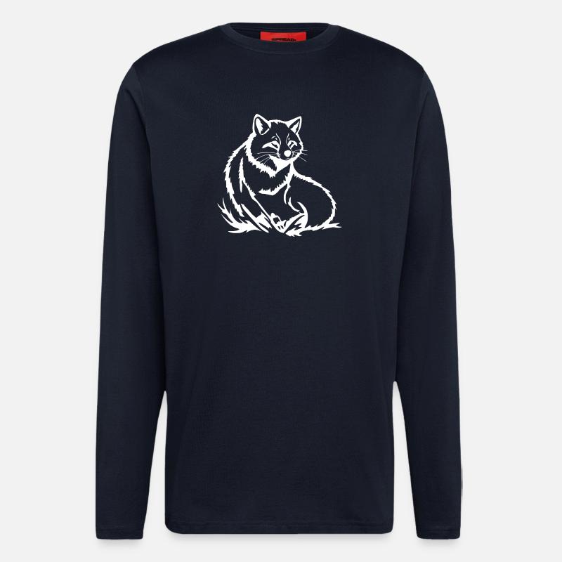 Fuchs T-shirt Geschenk - Langarmshirt - made by SPREAD  - DARK NAVY