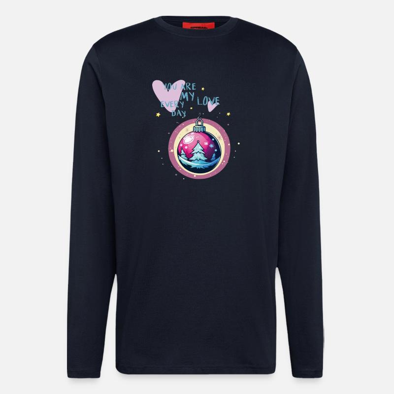 Weihnachtskugel Liebe  - Langarmshirt - made by SPREAD  - DARK NAVY