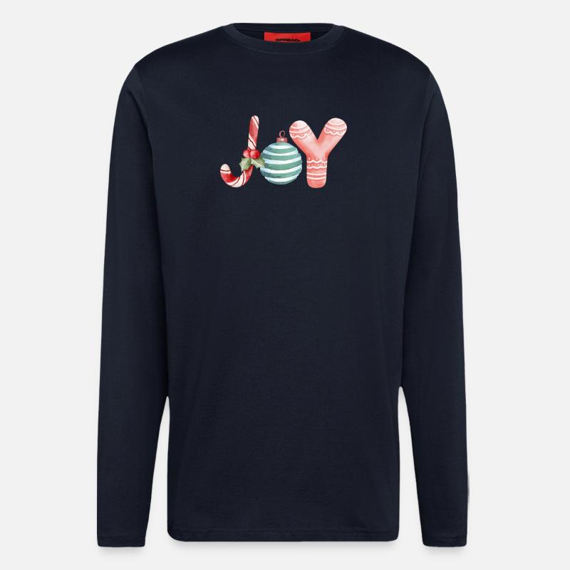 Joy Christmas Scripture Ornament - Longsleeve - made by SPREAD  - DARK NAVY