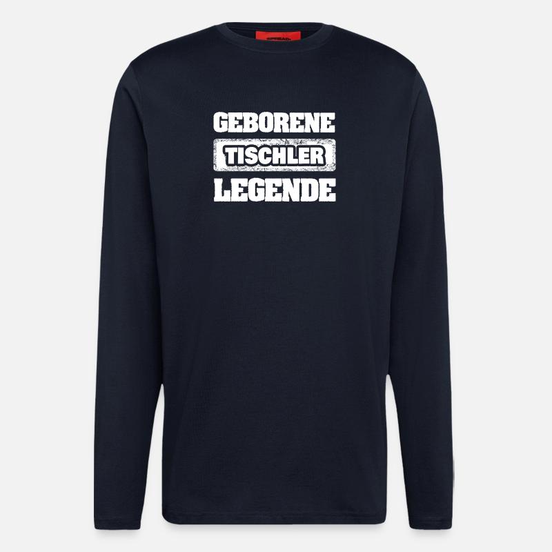 Cadeau pour menuisier - Manches longues bio décontracté fabriqué en UE - DARK NAVY