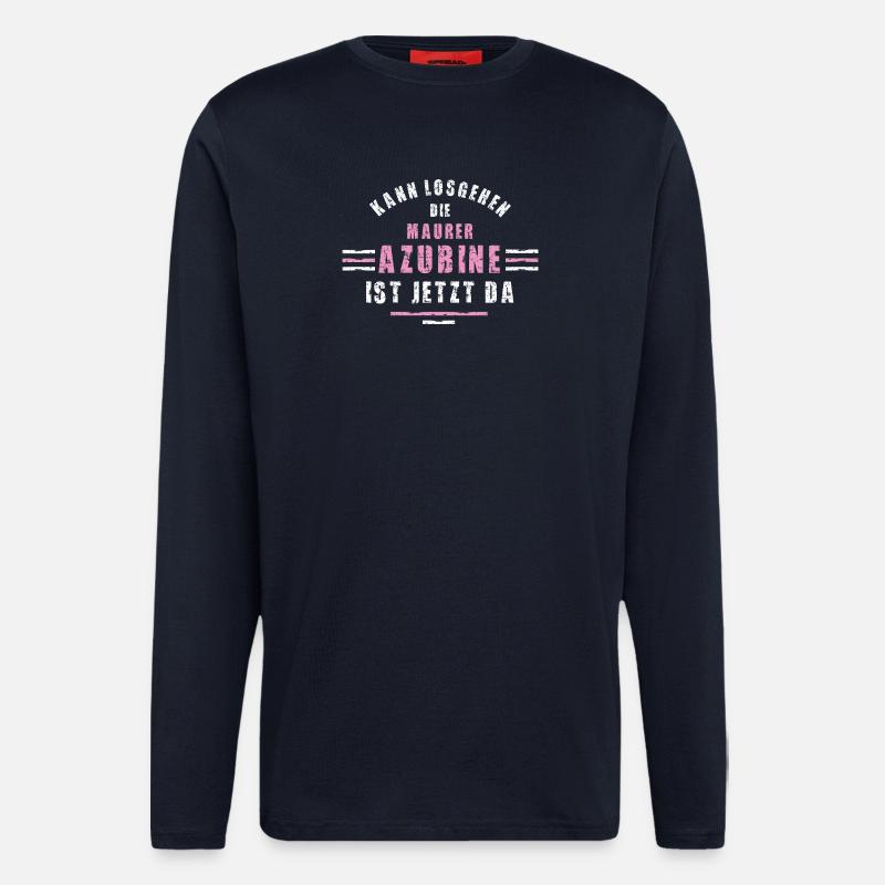 Bricklayer Trainee Apprenticeship Bricklayer - Longsleeve - made by SPREAD  - DARK NAVY