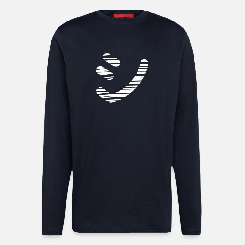 Japanischer Text 'シ' (Shi)- Pinsel - Langarmshirt - made by SPREAD  - DARK NAVY