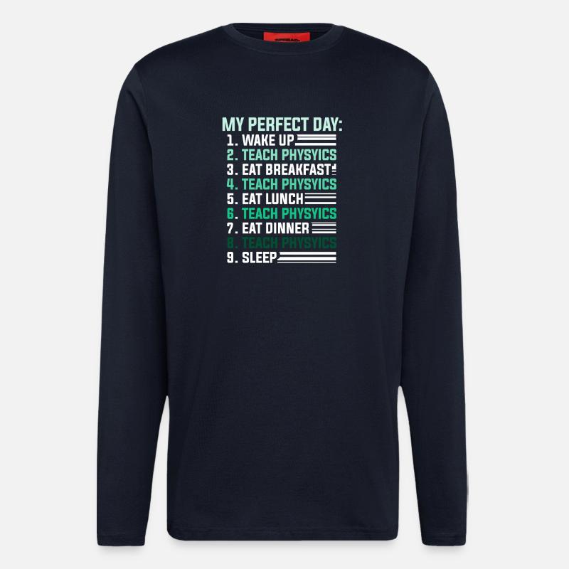Physik Phyiker Physikstudent Physiklehrer - Langarmshirt - made by SPREAD  - DARK NAVY