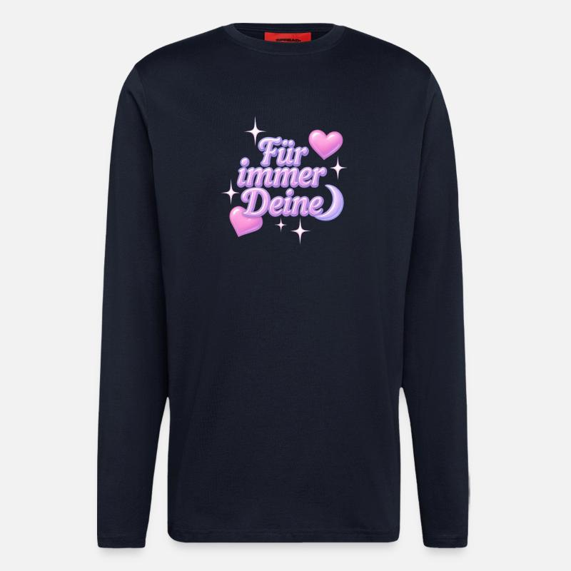 Yours Forever / Y2K Statement Design - Longsleeve - made by SPREAD  - DARK NAVY