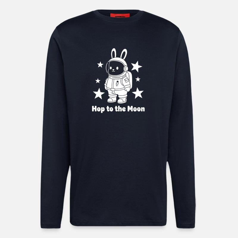 Moonhopper Bunny en combinaison spatiale - Manches longues bio décontracté fabriqué en UE - DARK NAVY