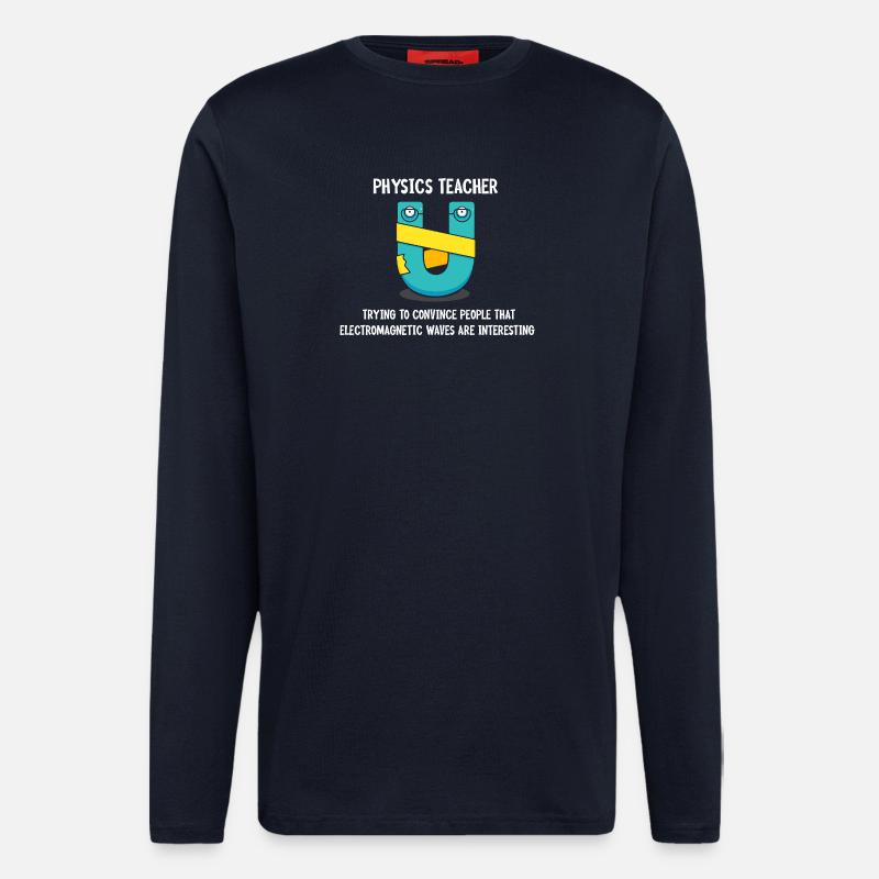Physik Phyiker Physikstudent Physiklehrer - Langarmshirt - made by SPREAD  - DARK NAVY