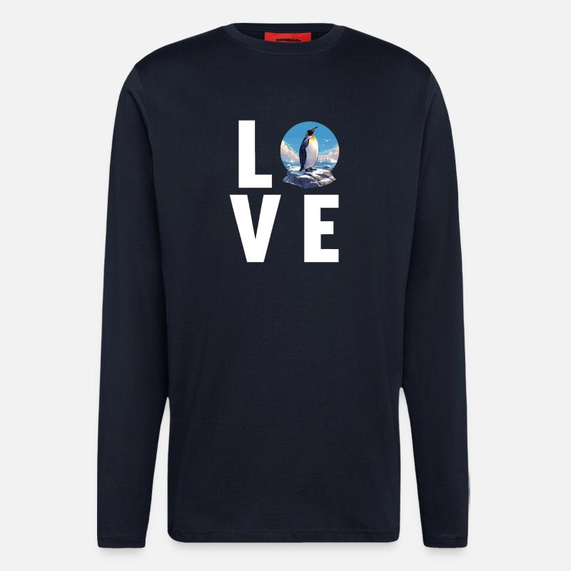 Penguins Penguin - Longsleeve - made by SPREAD  - DARK NAVY