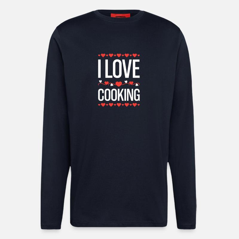 Ich liebe Kochen - Langarmshirt - made by SPREAD  - DARK NAVY