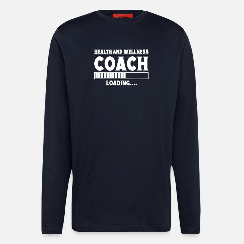 Powerlifting Bodybuilder Wellness Coach Loading - Langarmshirt - made by SPREAD  - DARK NAVY
