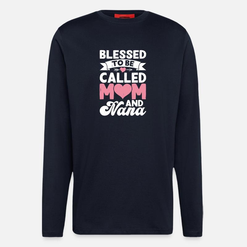 Oma Mama Geschenk Weihnachtsgeschenke Großmutter - Langarmshirt - made by SPREAD - DARK NAVY