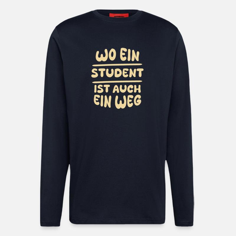 Student als Student - Langarmshirt - made by SPREAD  - DARK NAVY