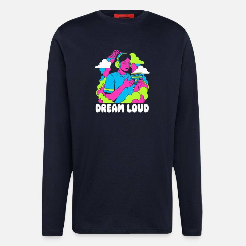 Traum Laut Neon Pop - Langarmshirt - made by SPREAD  - DARK NAVY