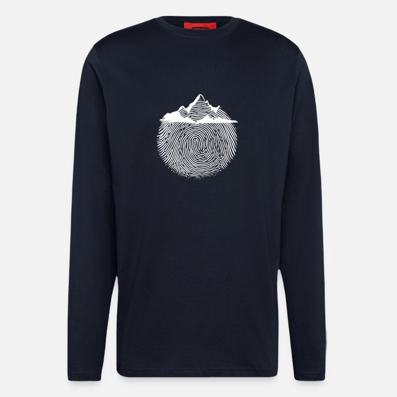 Mountain Climber Design Hiking - Longsleeve - made by SPREAD  - DARK NAVY