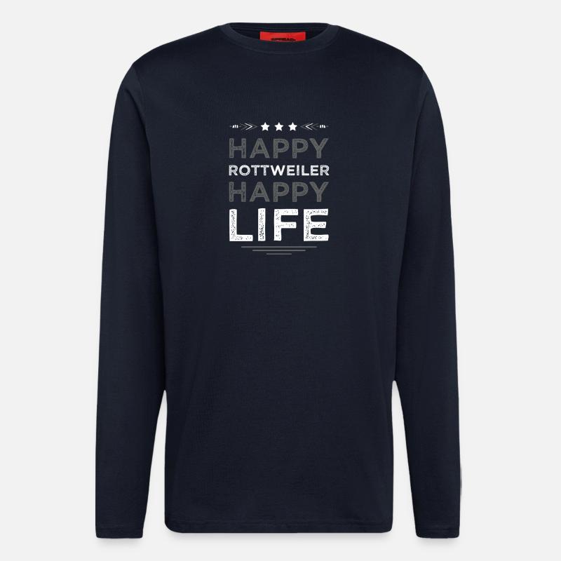 Rottweiler Lebensfreude Design - Langarmshirt - made by SPREAD  - DARK NAVY