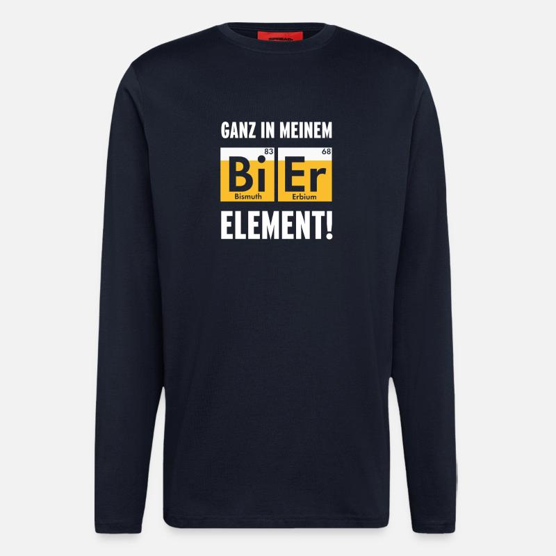 Ganz in meinem Bier Element - Langarmshirt - made by SPREAD  - DARK NAVY