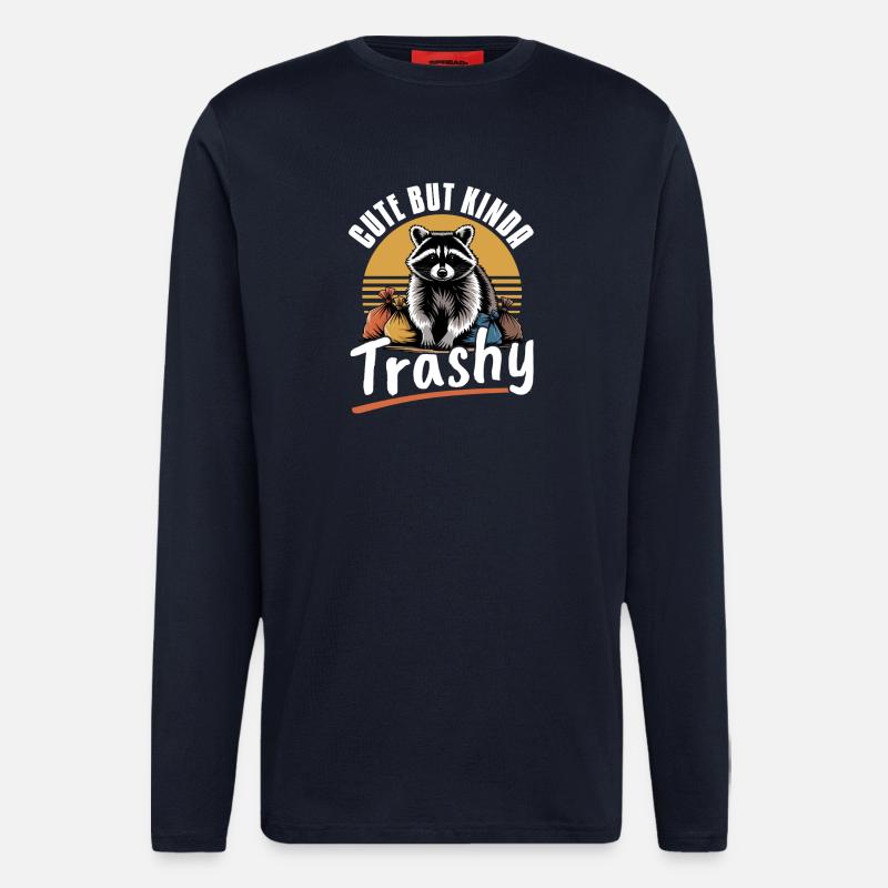 Funny Raccoon - Longsleeve - made by SPREAD  - DARK NAVY