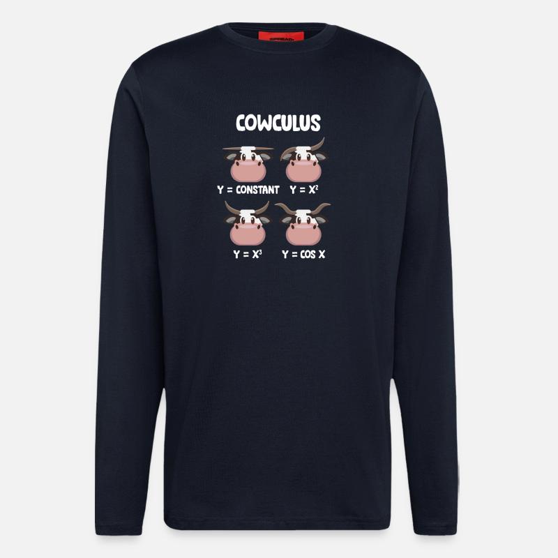 Math Teacher Geometry School Mathematics - Longsleeve - made by SPREAD  - DARK NAVY