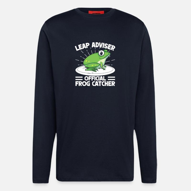 Frog Catcher Leap Adviser Frog - Manches longues bio décontracté fabriqué en UE - DARK NAVY