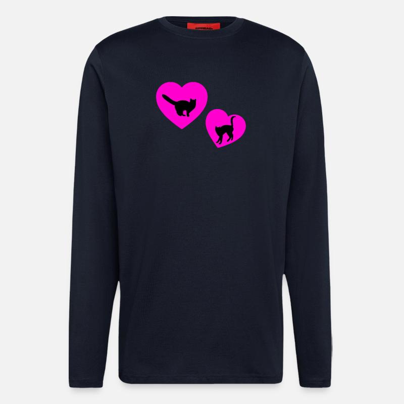 Katzen - Langarmshirt - made by SPREAD  - DARK NAVY
