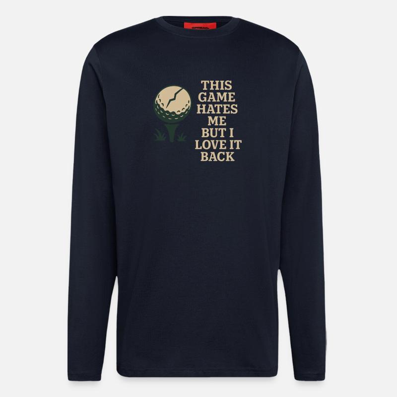 Lustiger Golf-humor, Sarkastischer Papa, - Langarmshirt - made by SPREAD - DARK NAVY