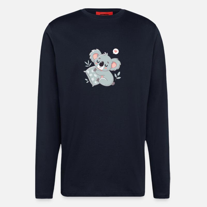 Koala Sweet Reading and Hugging - Longsleeve - made by SPREAD  - DARK NAVY