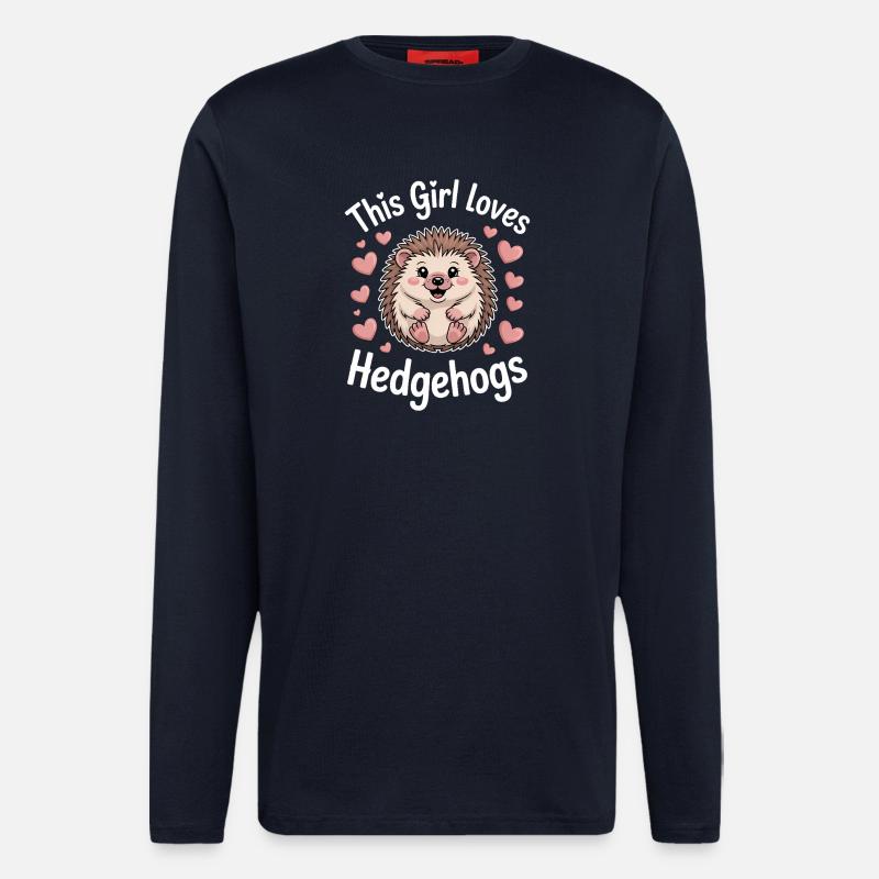 Igel Spruch Lustiges Igel Geschenk - Langarmshirt - made by SPREAD  - DARK NAVY