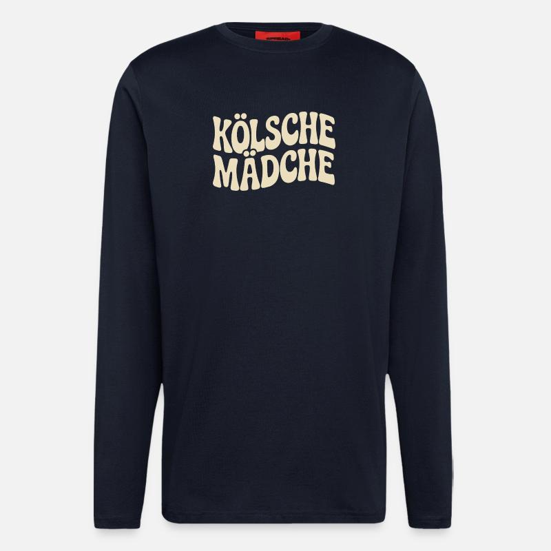 Cologne Filles Carnaval Cologne Filles - Manches longues bio décontracté fabriqué en UE - DARK NAVY