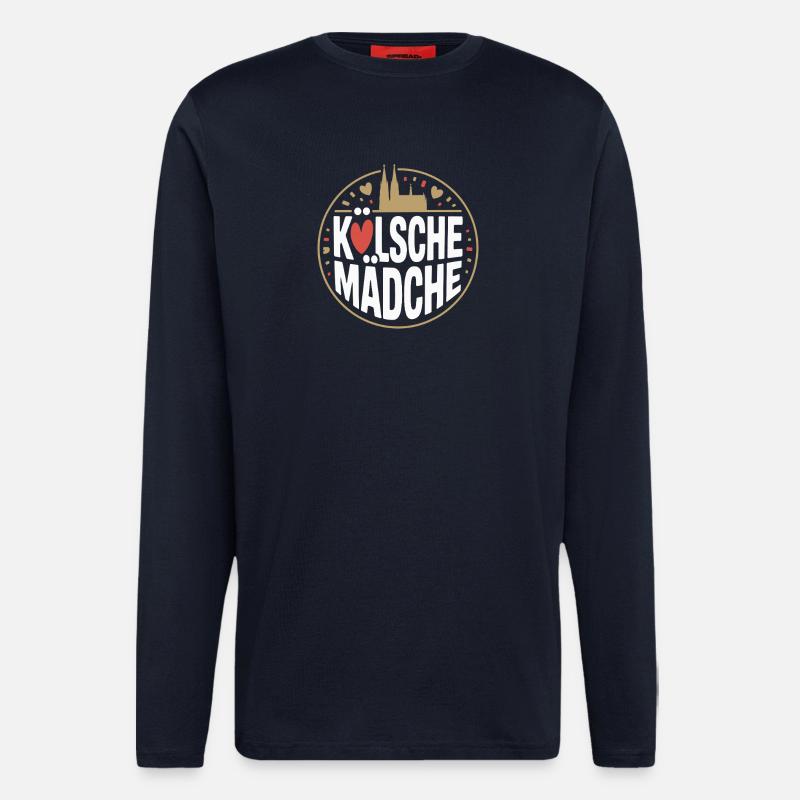 Cologne Filles Carnaval Cologne Filles - Manches longues bio décontracté fabriqué en UE - DARK NAVY