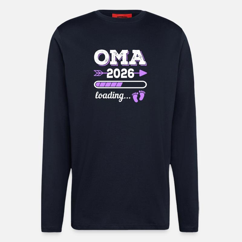 Oma 2026 Loading Schwangerschaft Geschenkidee - Langarmshirt - made by SPREAD  - DARK NAVY
