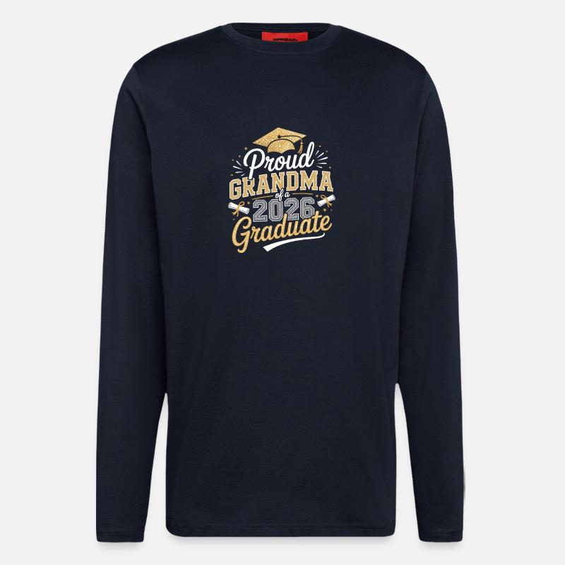 Stolze Oma 2026 Absolvent - Langarmshirt - made by SPREAD  - DARK NAVY