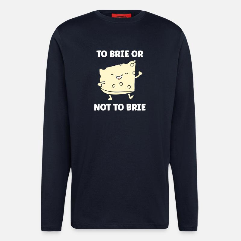 Humor brie cheese - Longsleeve - made by SPREAD  - DARK NAVY