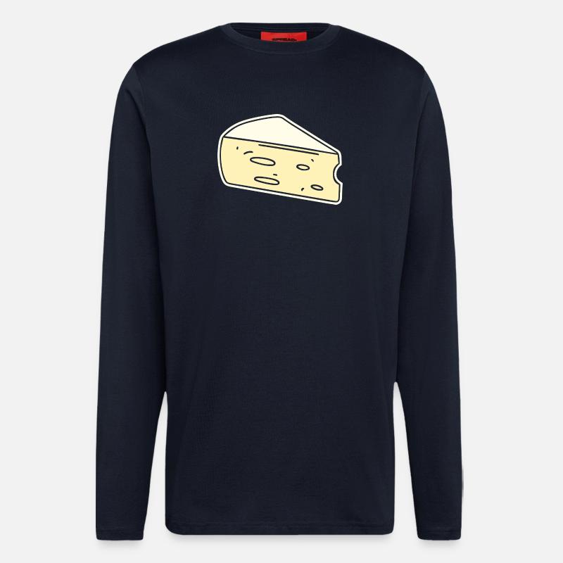 Humor Brie-Käse - Langarmshirt - made by SPREAD  - DARK NAVY