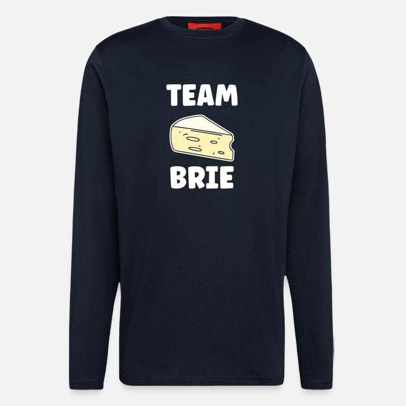 Humor brie cheese - Longsleeve - made by SPREAD  - DARK NAVY