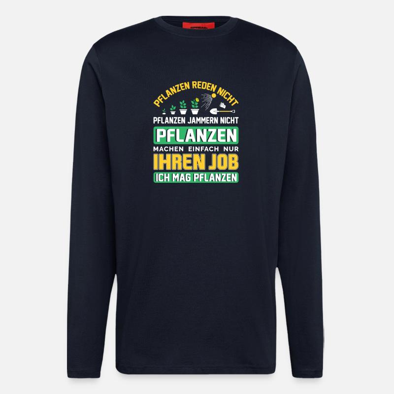 Garten Gärtner Gärtnern Gartenarbeit Gartenarbeit - Langarmshirt - made by SPREAD  - DARK NAVY