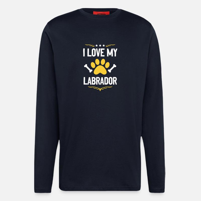 Ich liebe Labrador Pfote - Langarmshirt - made by SPREAD - DARK NAVY