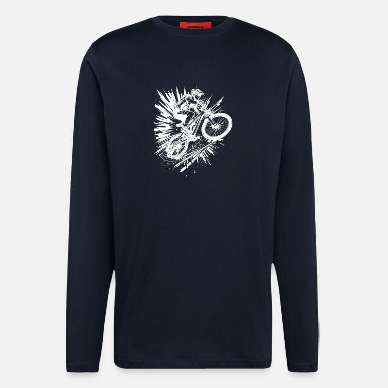 VTT Cyclisme VTT - Manches longues bio décontracté fabriqué en UE - DARK NAVY