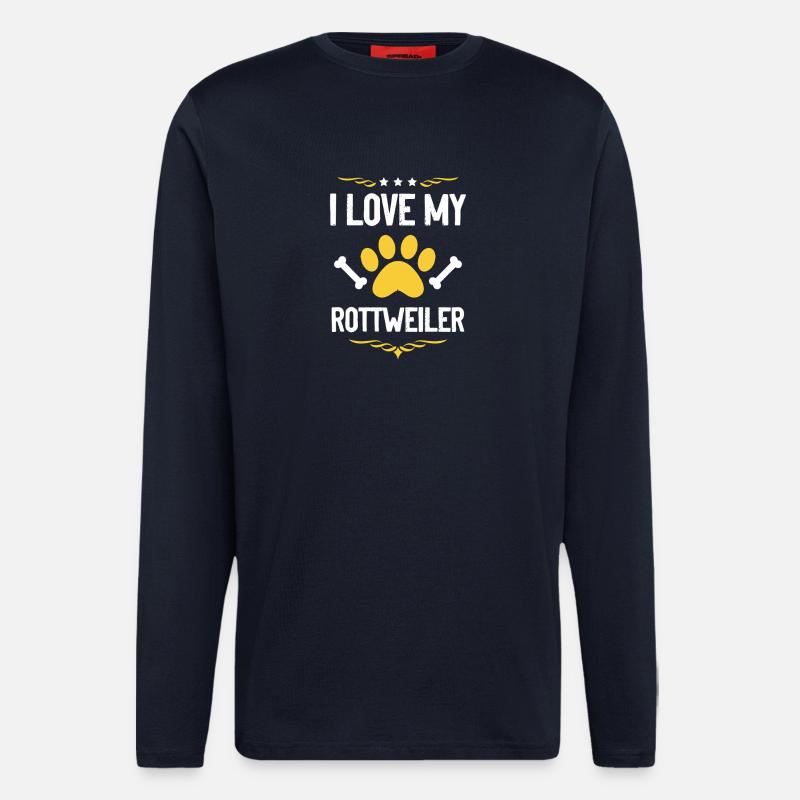 Ich liebe meinen Rottweiler - Langarmshirt - made by SPREAD - DARK NAVY