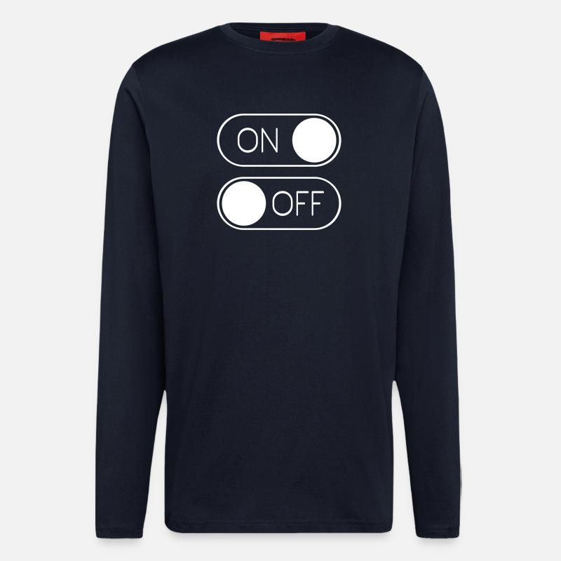 Toggle Grafik On Off Schalter - Langarmshirt - made by SPREAD  - DARK NAVY