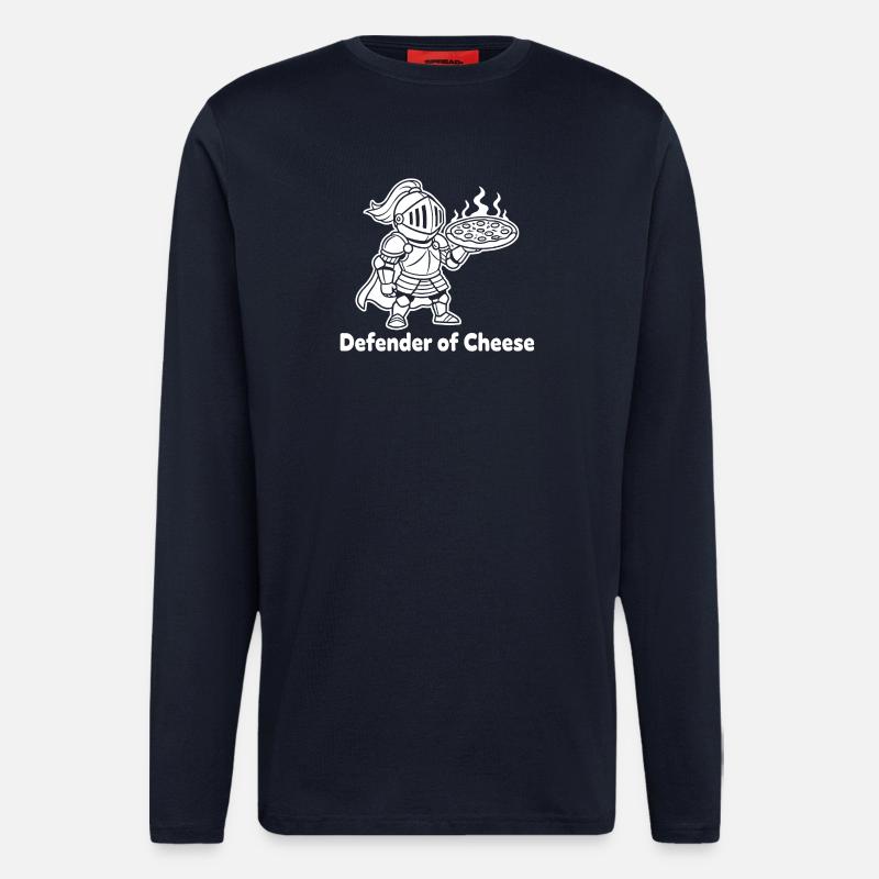 Ritter der Käsepizza - Langarmshirt - made by SPREAD  - DARK NAVY