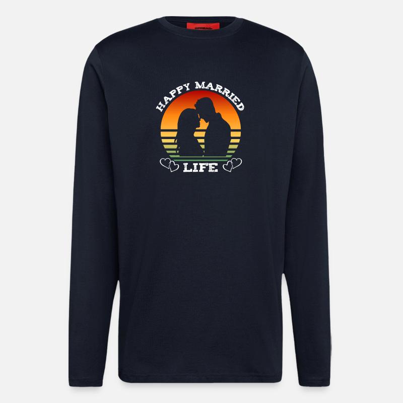 Glückliches Eheleben - Langarmshirt - made by SPREAD  - DARK NAVY