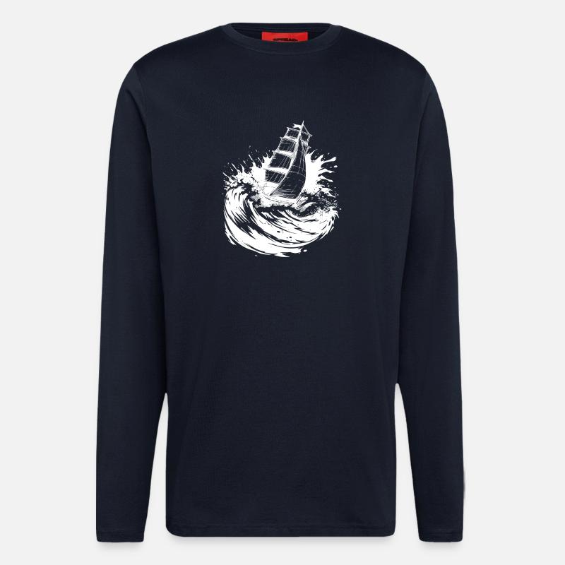 Energetic Sailing Art Sailor - Longsleeve - made by SPREAD - DARK NAVY