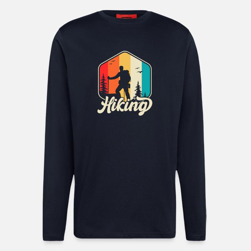 Hiking Retro - Langarmshirt - made by SPREAD  - DARK NAVY