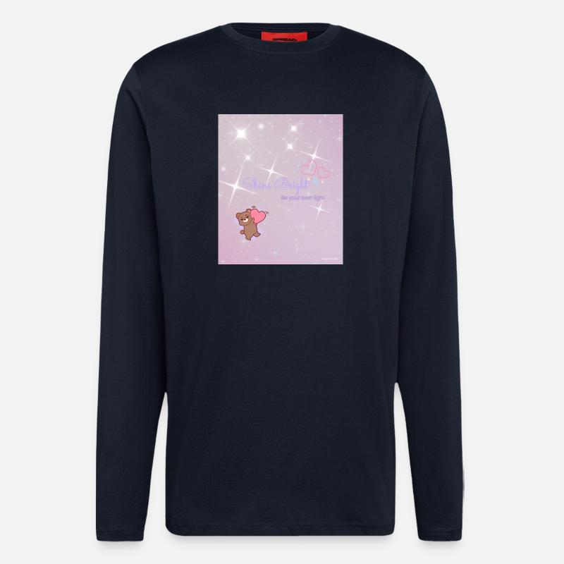 Shine Bright – Be Your Own Light - Langarmshirt - made by SPREAD  - DARK NAVY