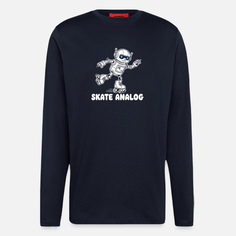 Roboter Skate Analog - Langarmshirt - made by SPREAD  - DARK NAVY